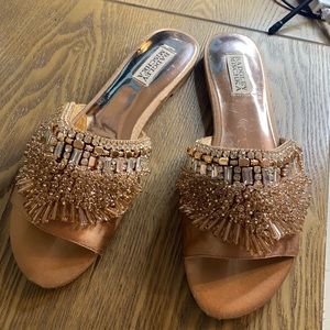 Gold/copper Badgley Mischka flats size 9